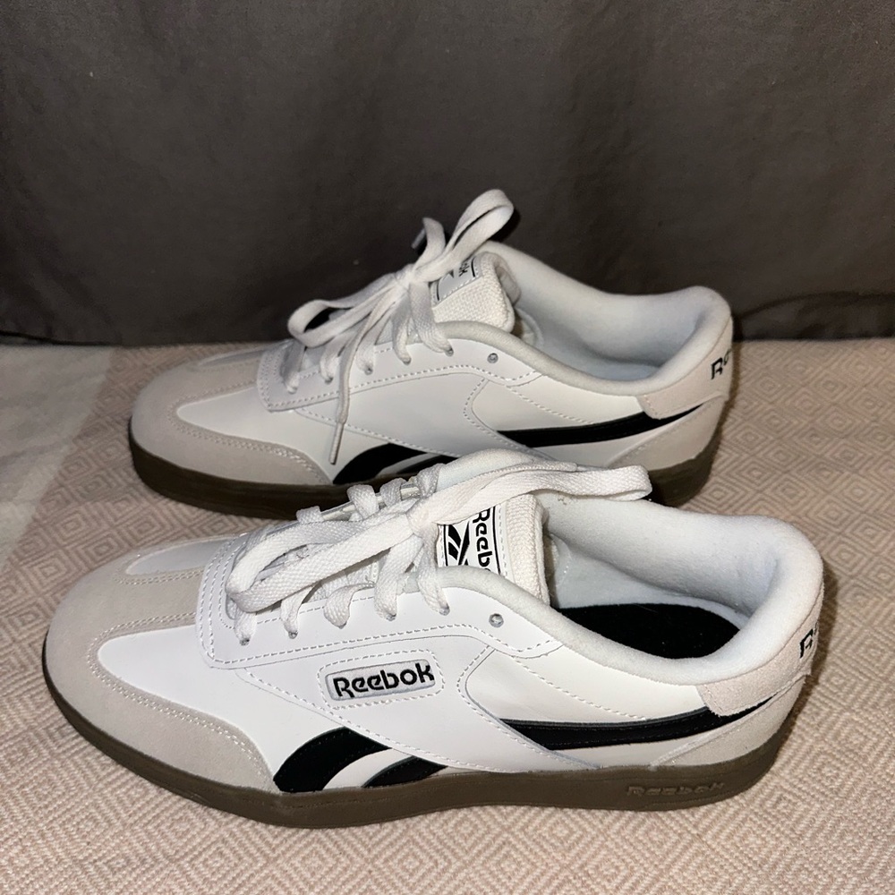 Reebok Classic White and Grey Sneakers